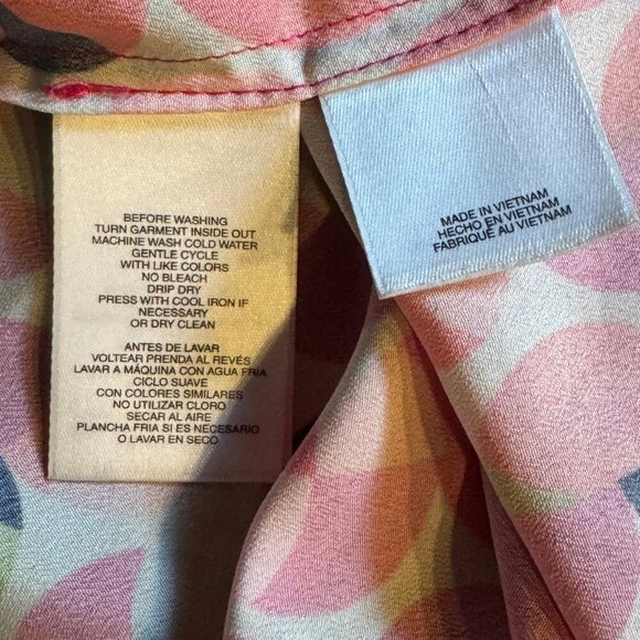 Pappagallo Sleeveless Blouse XL | Retro Mod Pink Print Top - Picture 5 of 6